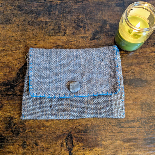 Sodalite of the Deep Earth Handwoven Wool Bag