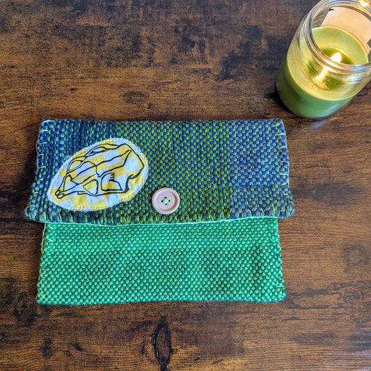 Yellow Checker Out this Woodchuck Skull Handwoven Bag with Eberzine Press Patch