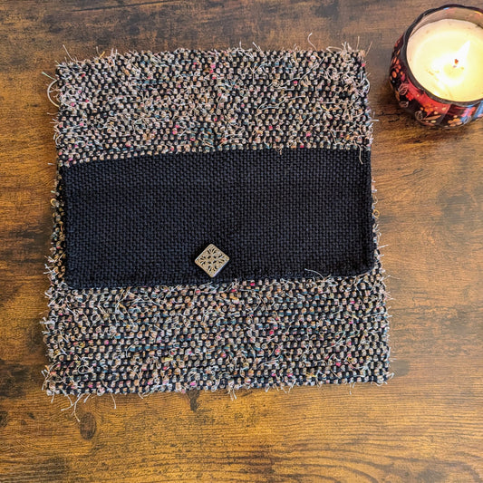 Fuzzy Filigree Handwoven Messenger Bag