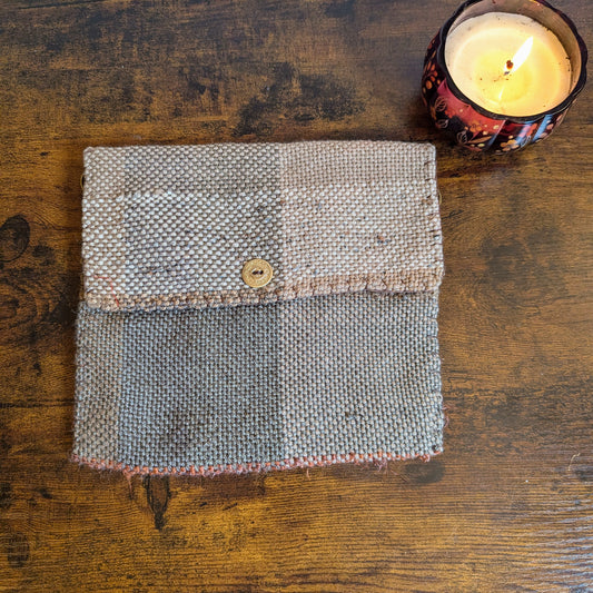 MidCentury Gilded Walnut Handwoven Messenger Bag