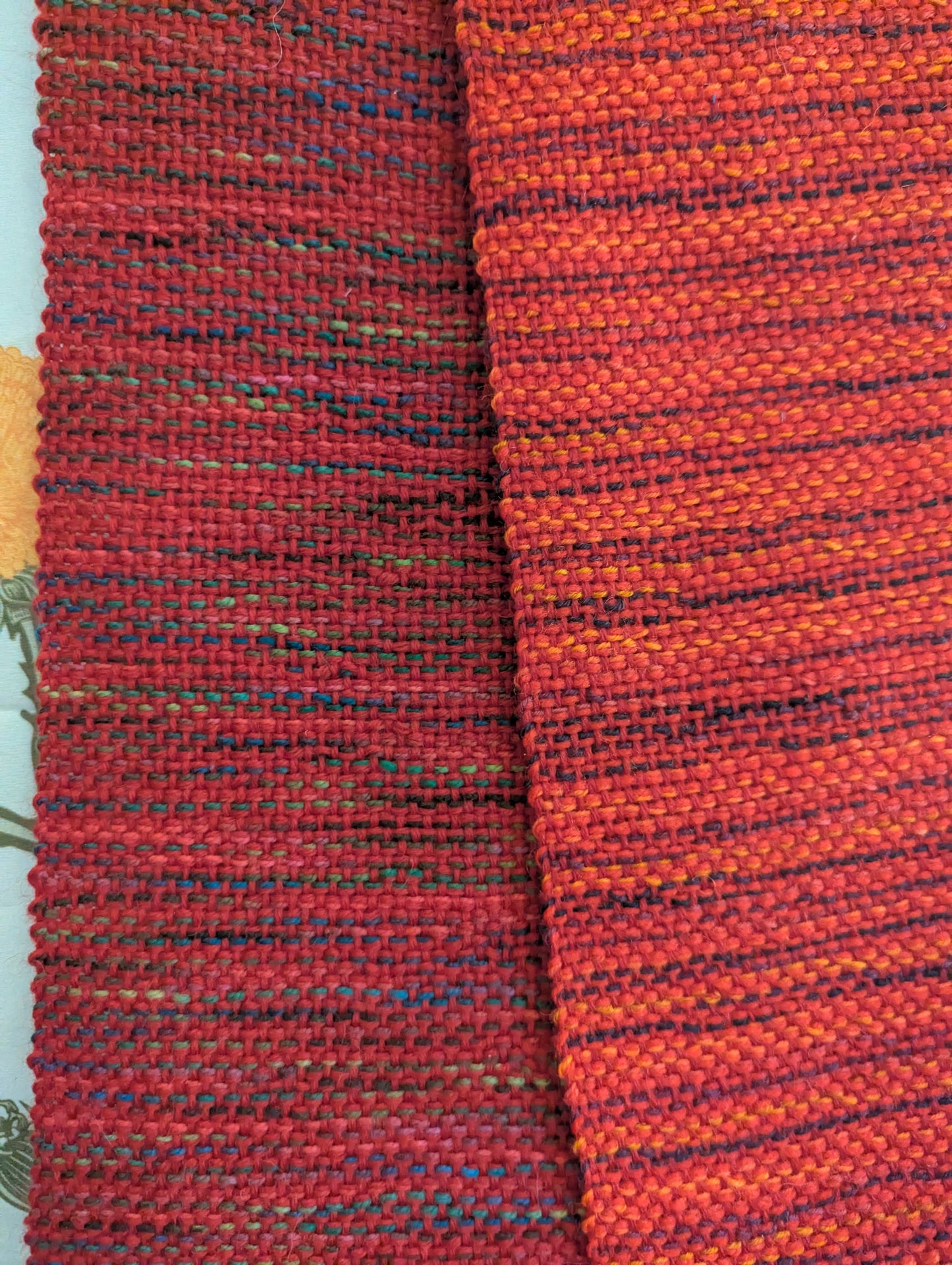 Scarlet Maple Handwoven Wool Scarf