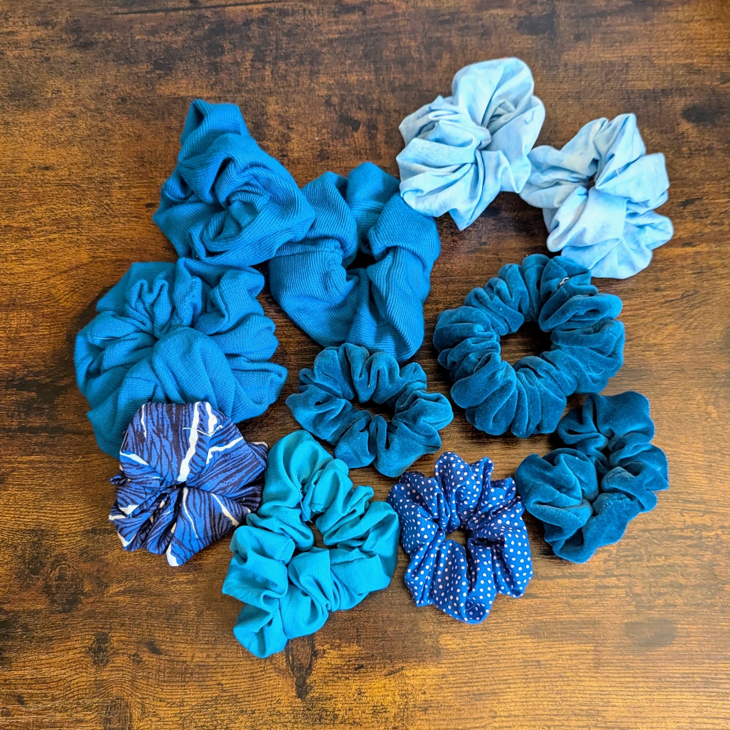 Blue Scrunchies by More Life Curiosities