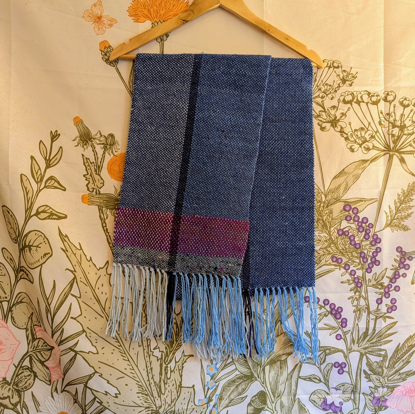 Magenta Wool Majesty Handwoven Scarf