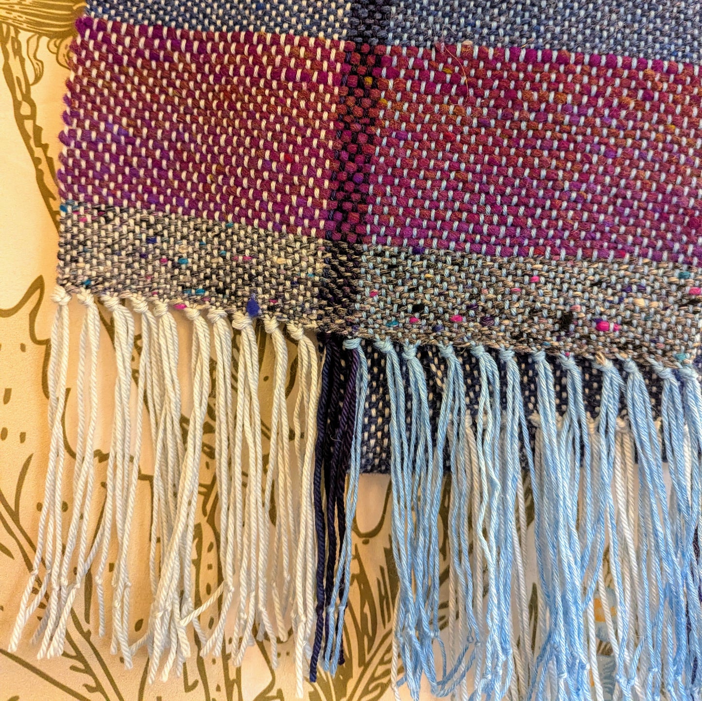 Magenta Wool Majesty Handwoven Scarf