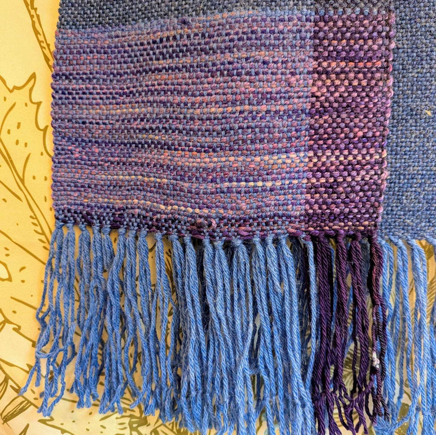 Purple Mountains Handwoven Wool Scarf