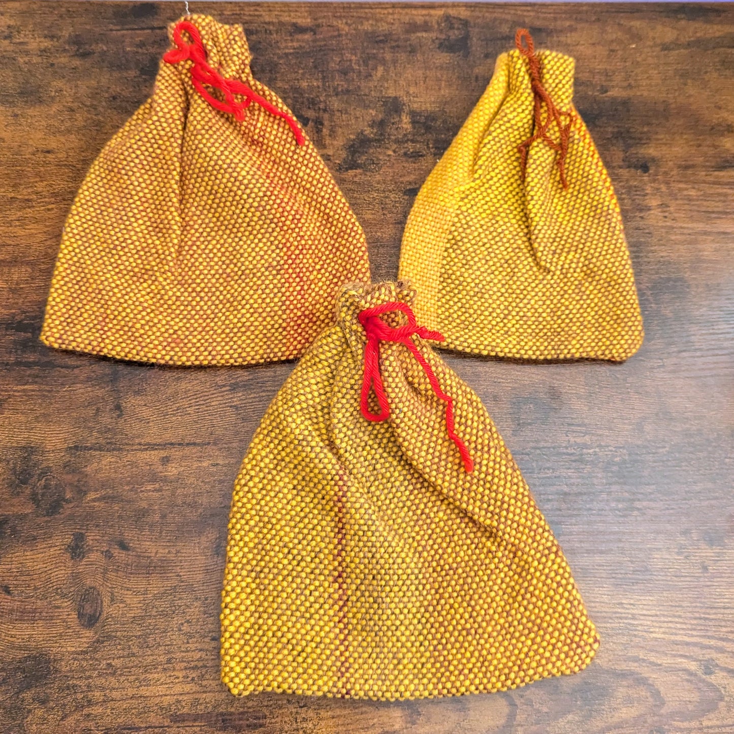 Yellow Ombre Acrylic Drawstring Bags