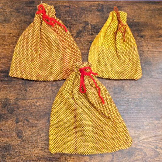 Yellow Ombre Acrylic Drawstring Bags