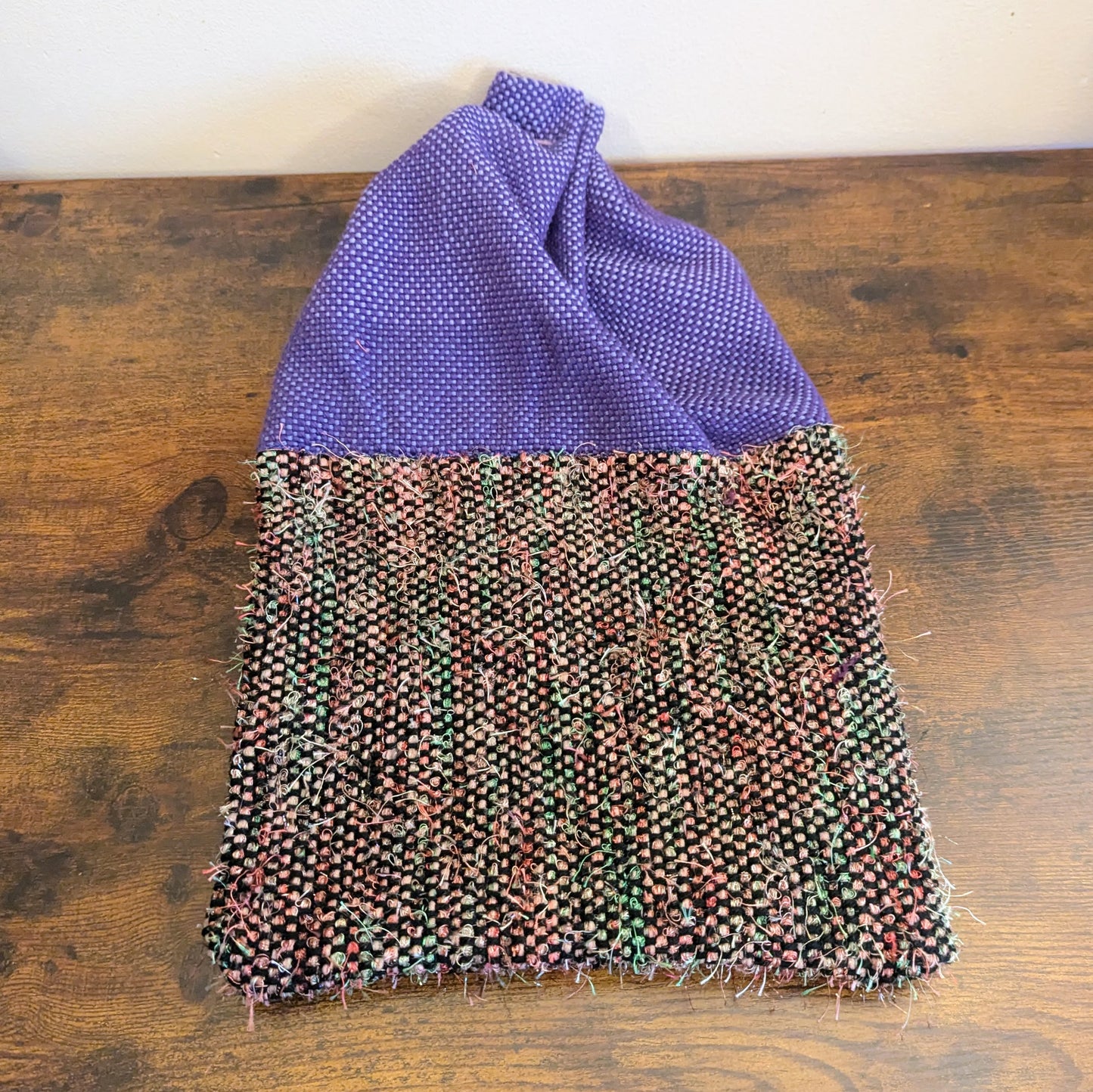 Large Drawstring Reusable Gift Bag in Purple and Sparkles