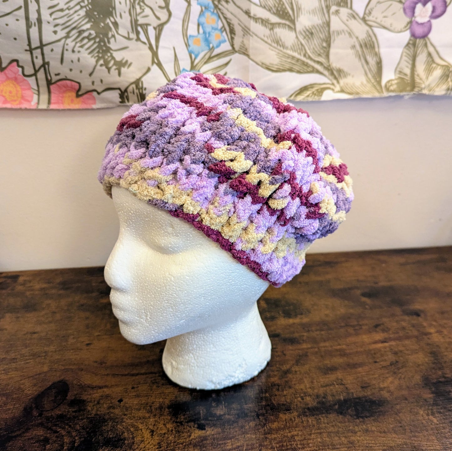 Purple Chenille Hypoallergenic Hat by More Life Curiosities