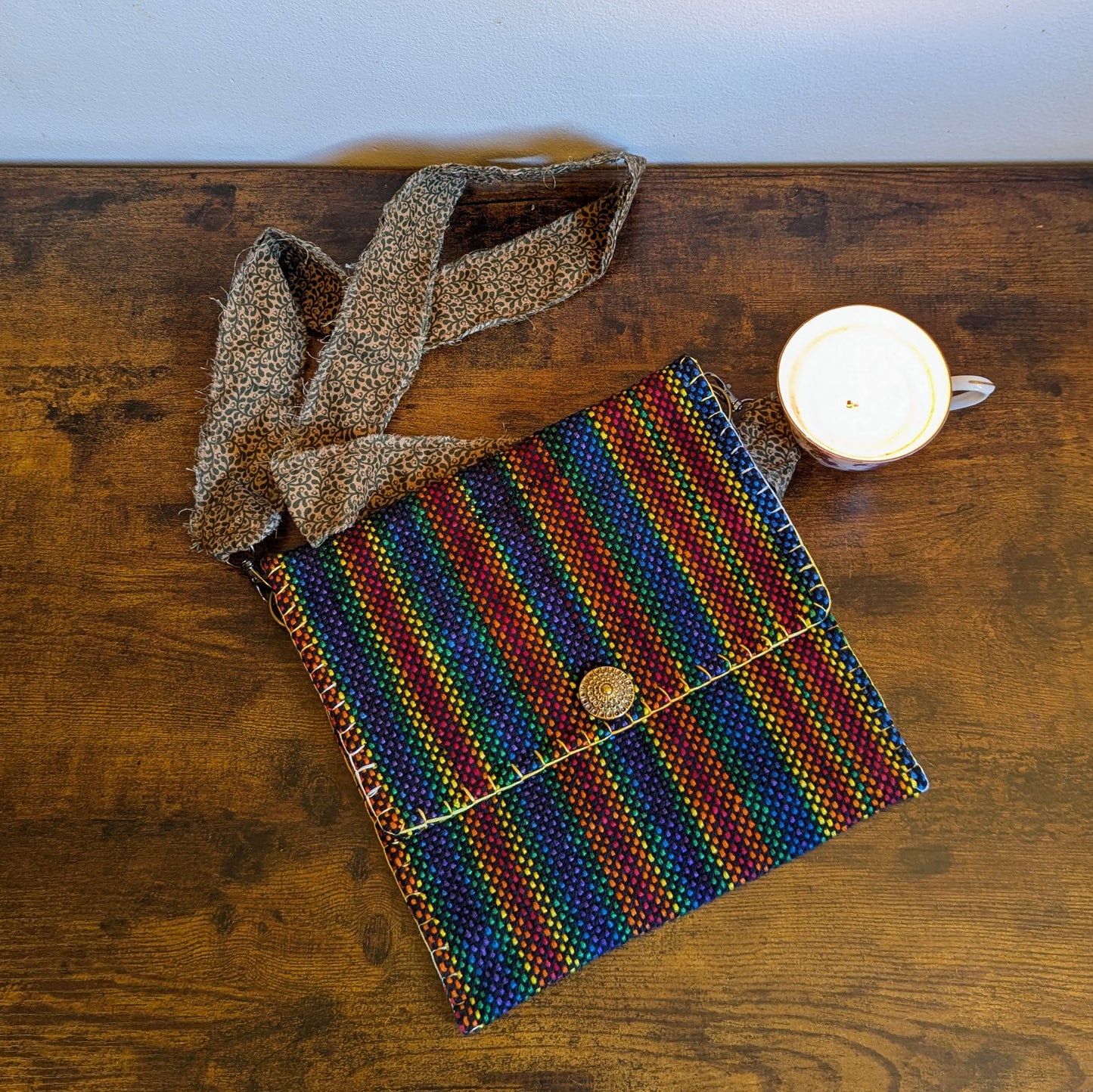Rainbow SunBurst Handwoven Handbag