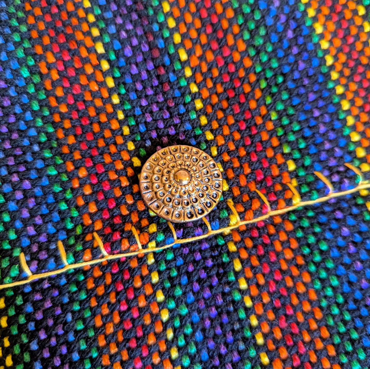 Rainbow SunBurst Handwoven Handbag