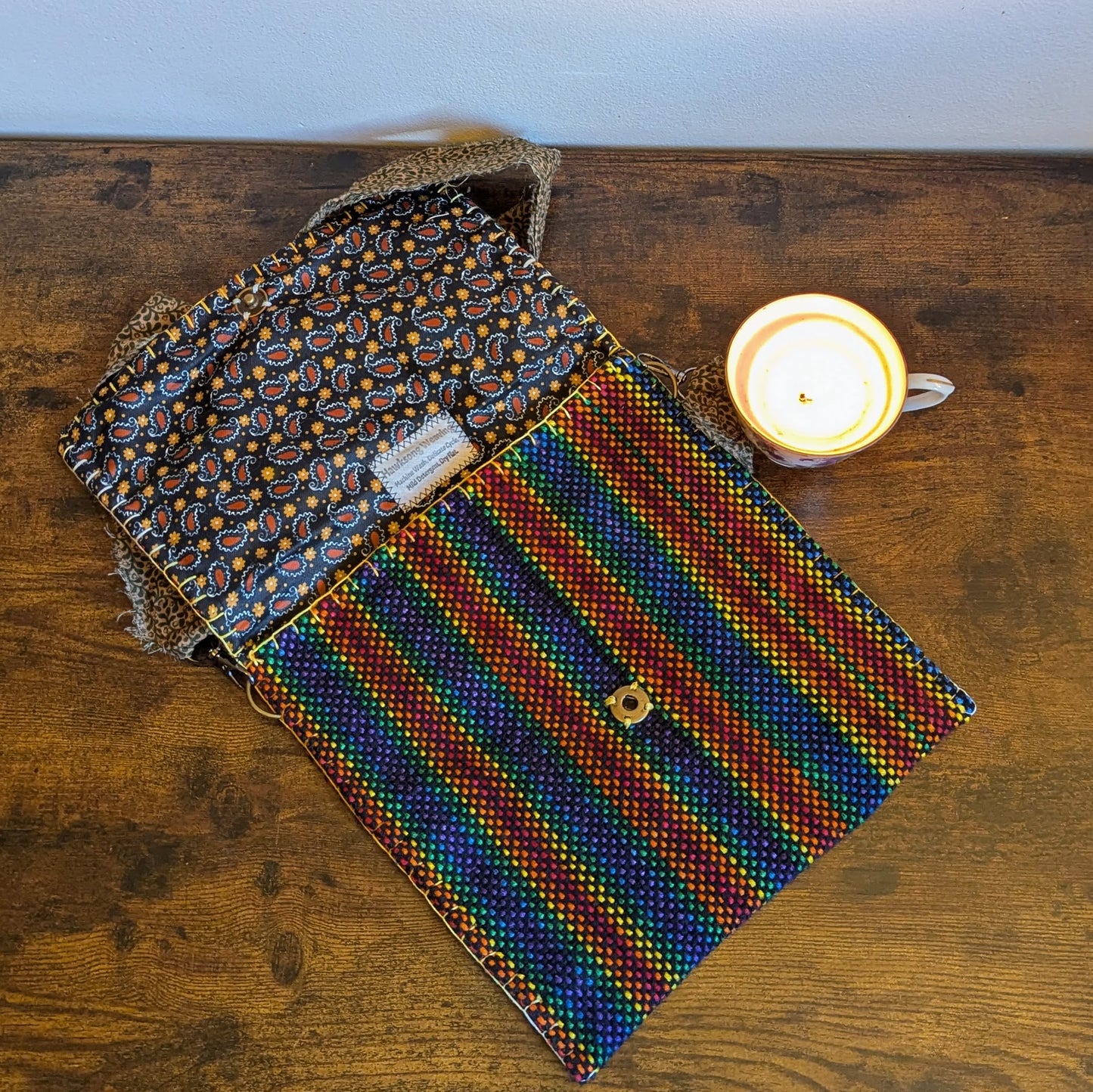Rainbow SunBurst Handwoven Handbag