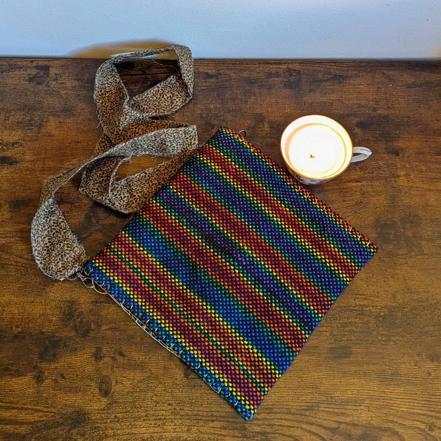 Rainbow SunBurst Handwoven Handbag