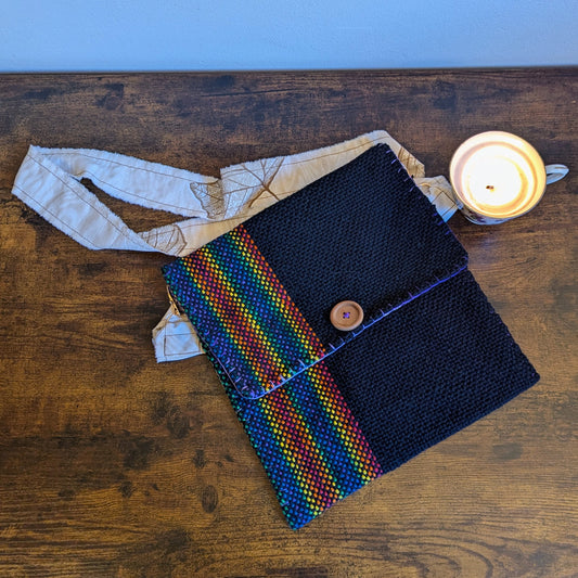 Rainbow Iris Handwoven Handbag