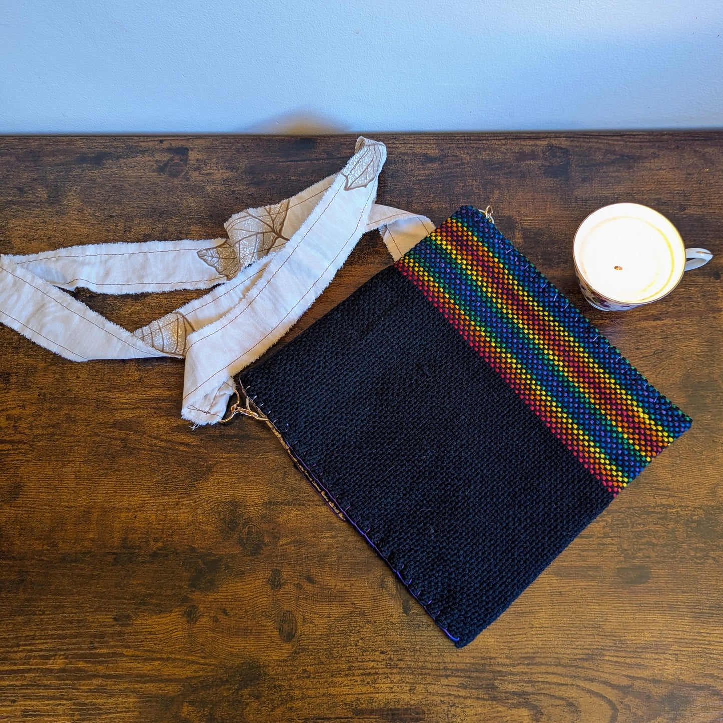 Rainbow Iris Handwoven Handbag