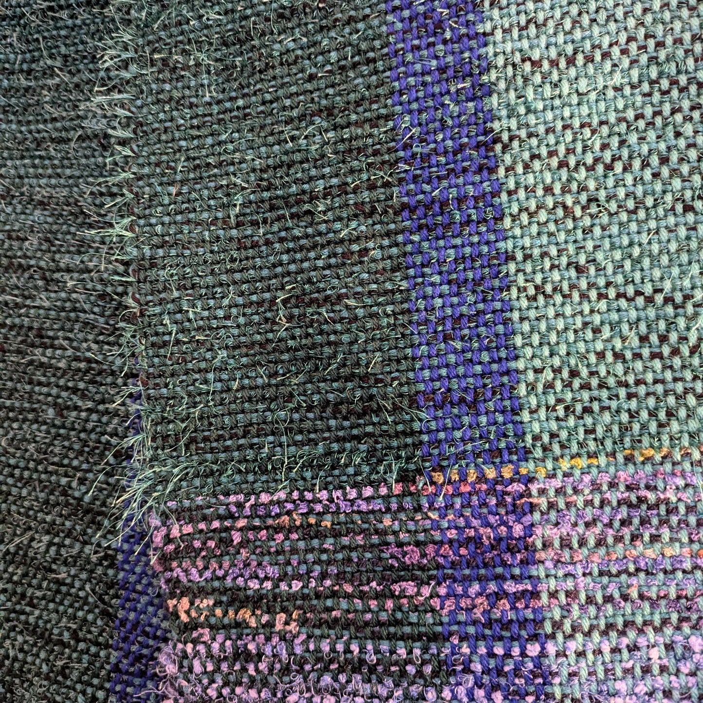 Blue "Muppet" Fur Hypoallergenic Acrylic Handwoven Scarf