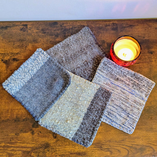 Graystone Toned Handwoven and Felted Trivets