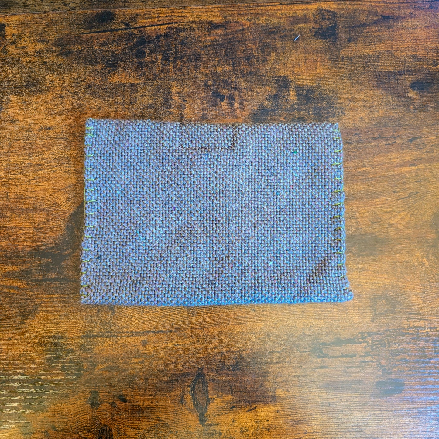 Green and Gold Handwoven Storage Pouch