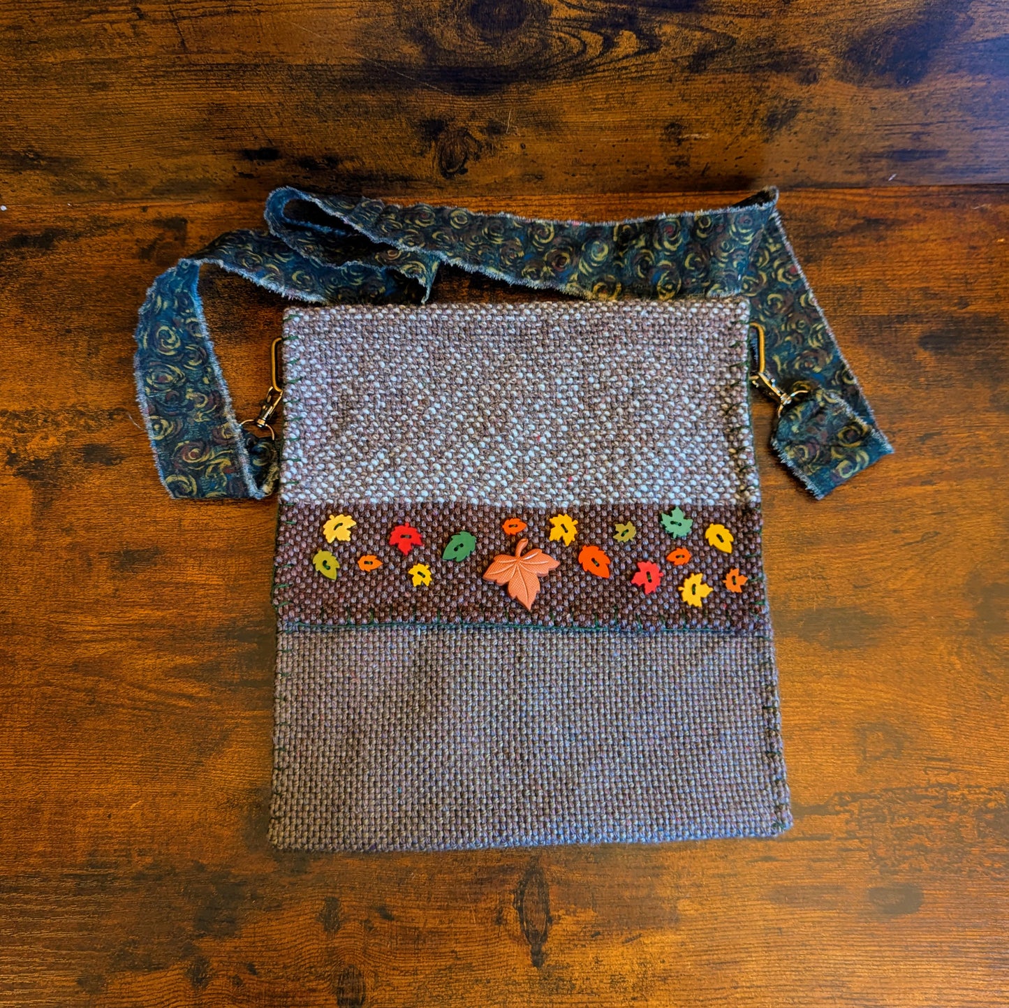 Autumnal Dance Handwoven Shoulder Bag