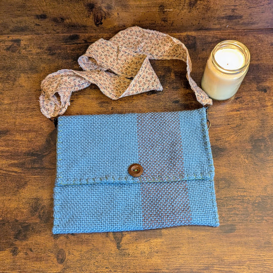 Bethany Blue Handwoven Shoulder Bag