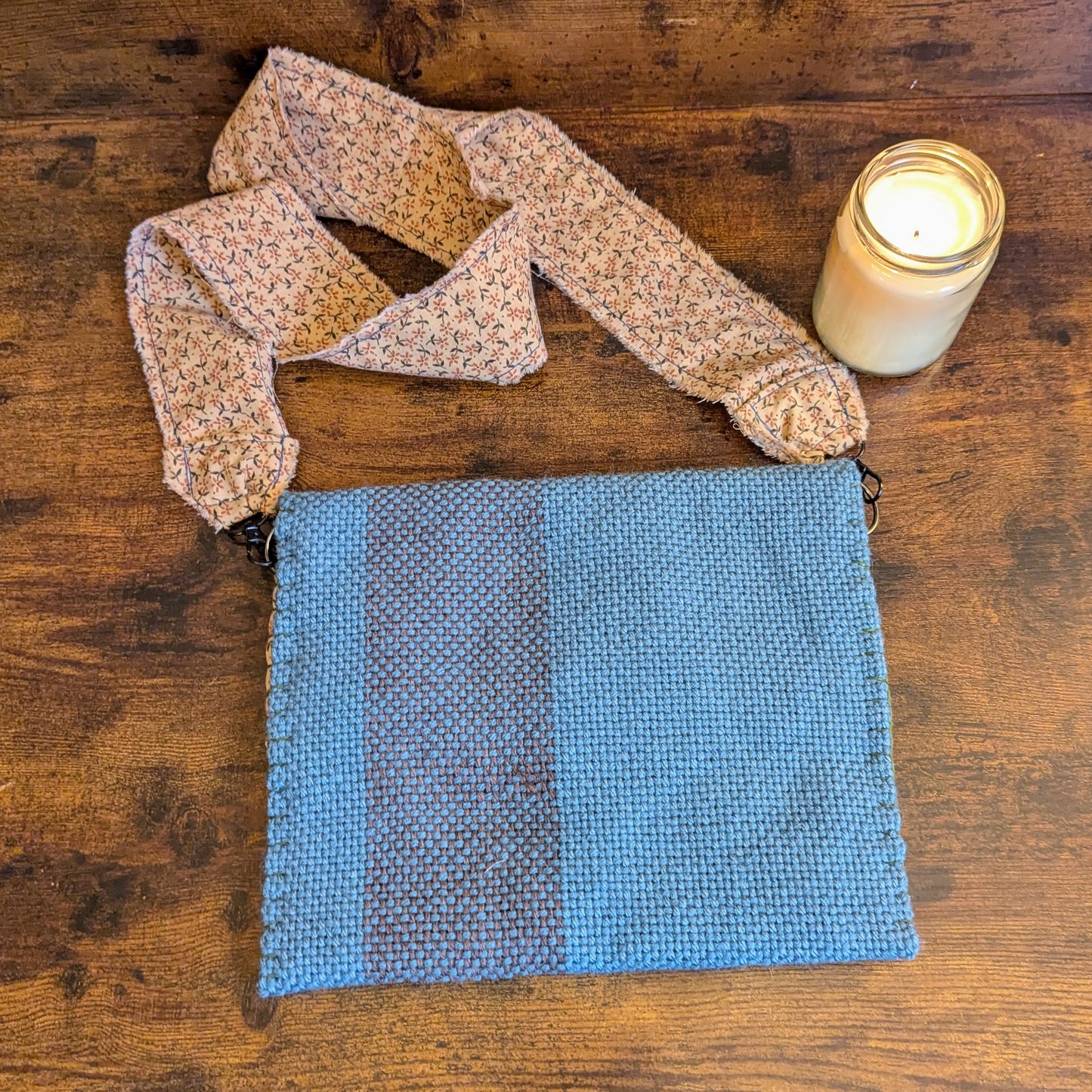 Brielle Blue Handwoven Shoulder Bag