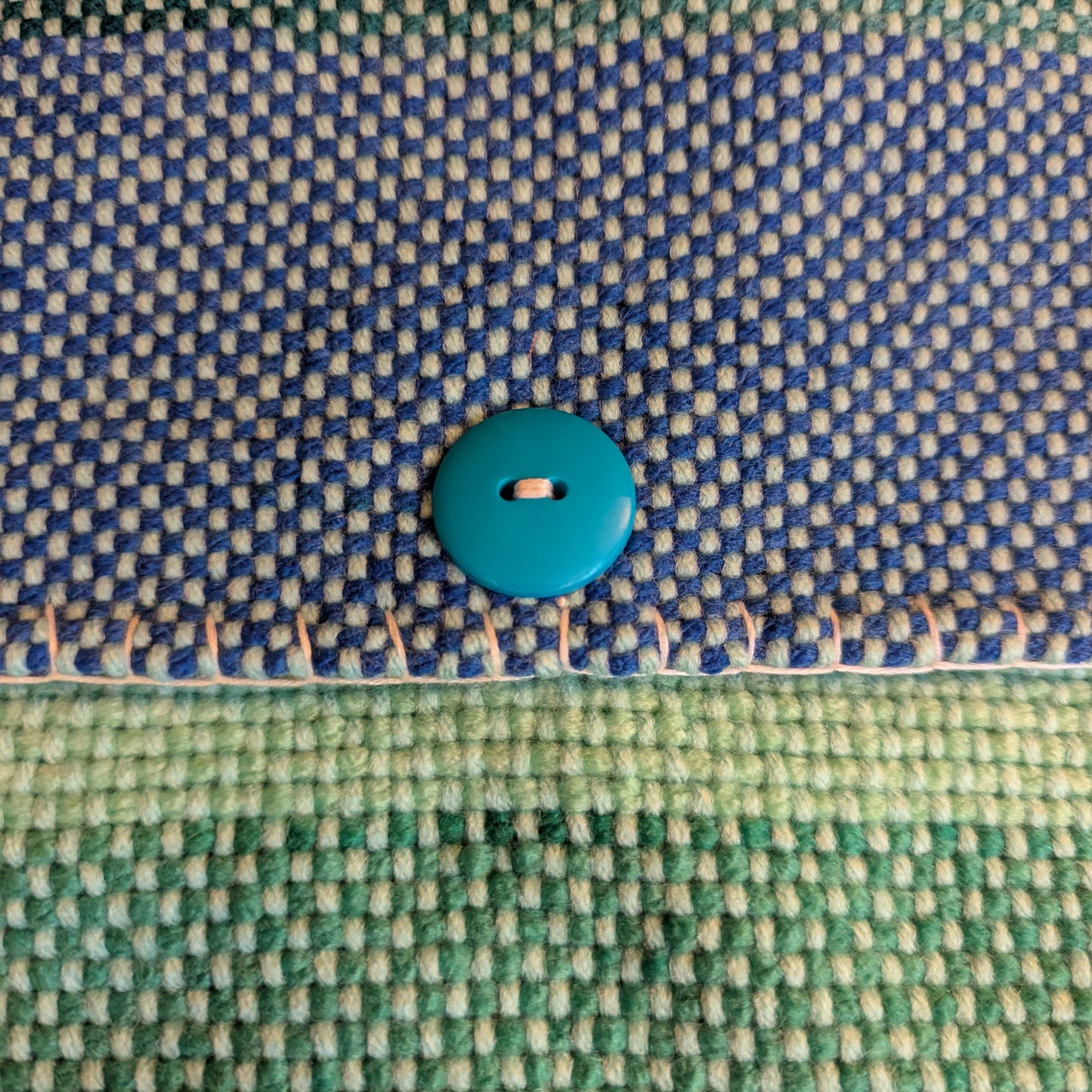 Oceanblue Pansy Handwoven Shoulder Bag