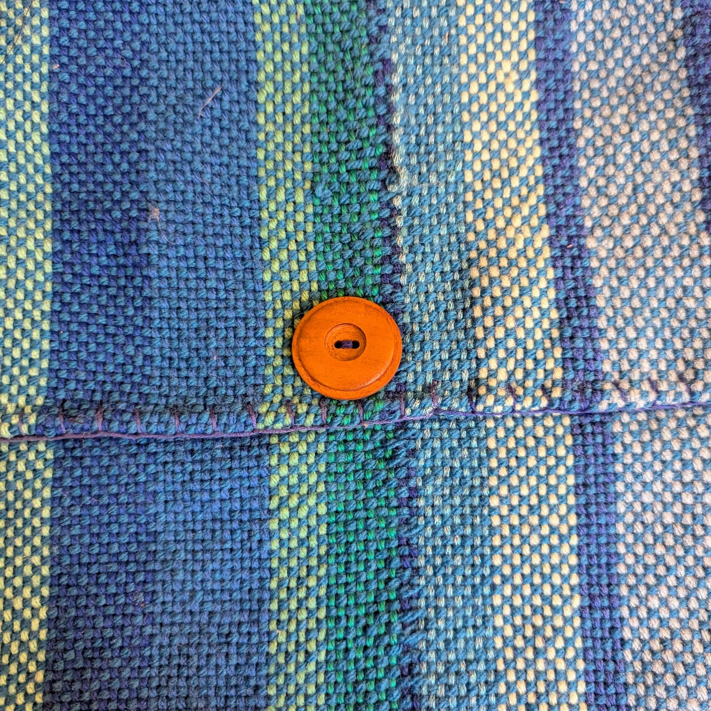 Peacock Blue Handwoven Shoulder Bag