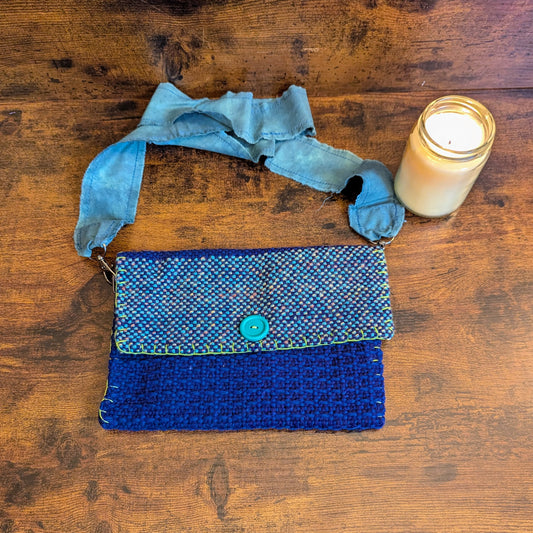 Mini Lime and Aqua Handwoven Shoulderbag