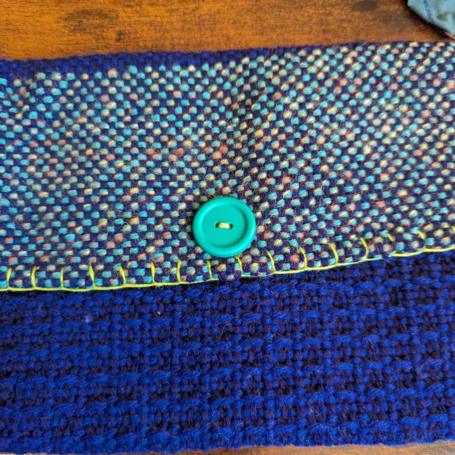Mini Lime and Aqua Handwoven Shoulderbag