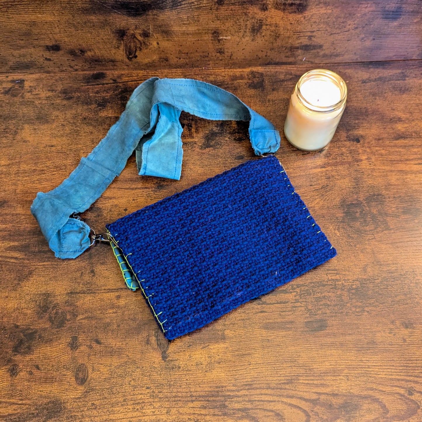 Mini Lime and Aqua Handwoven Shoulderbag
