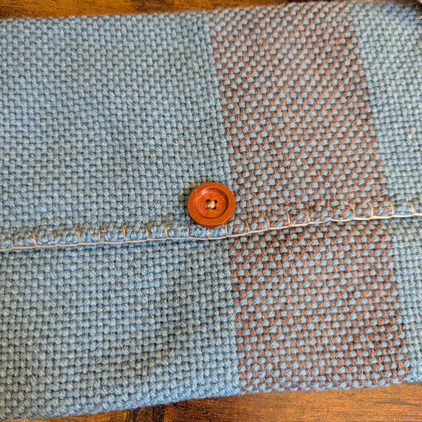Beatrice Blue Handwoven Shoulder Bag