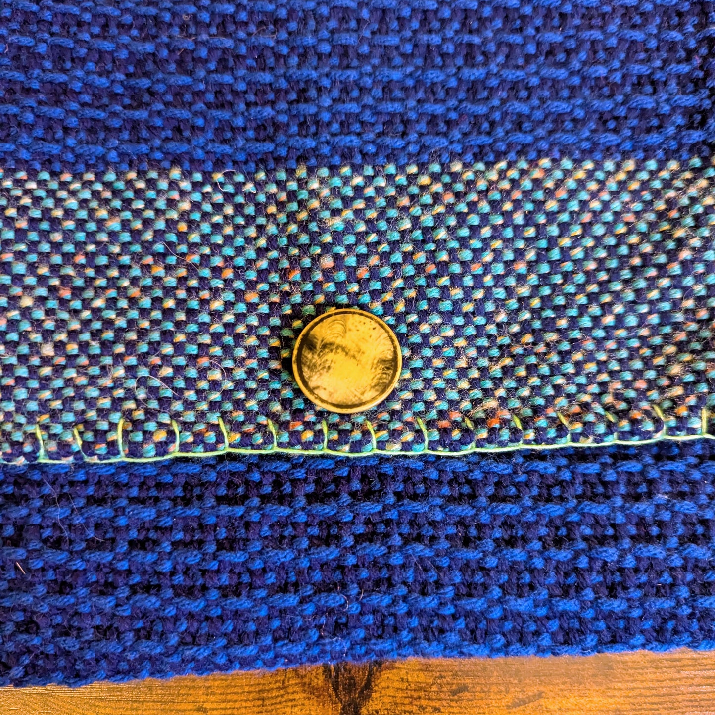 Overlapping Blues Handwoven Shoulderbag
