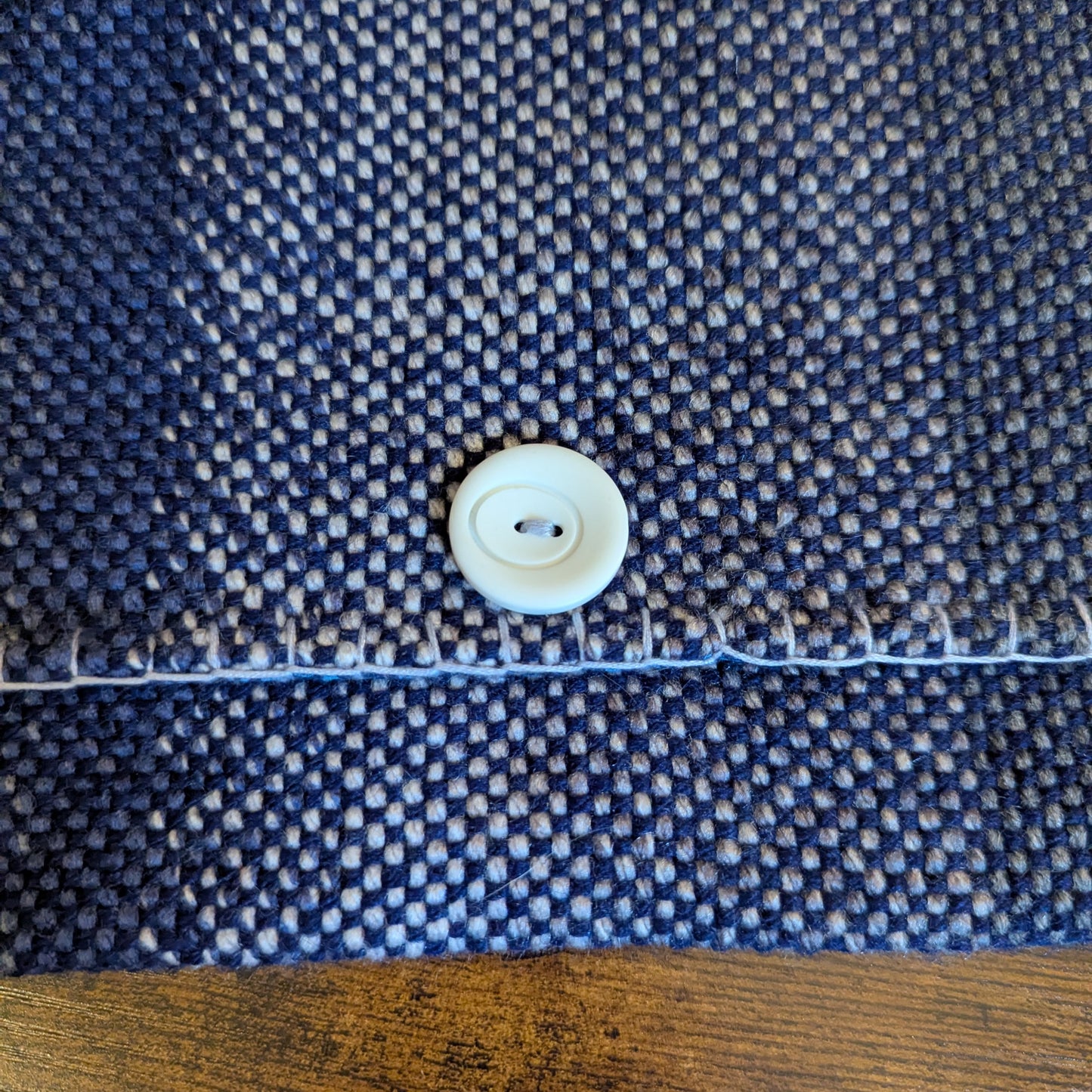 Blue and Grey Ivy Handwoven Shoulder Bag