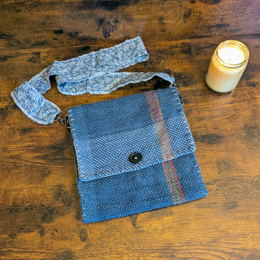 Bridgette Blue Handwoven Shoulderbag