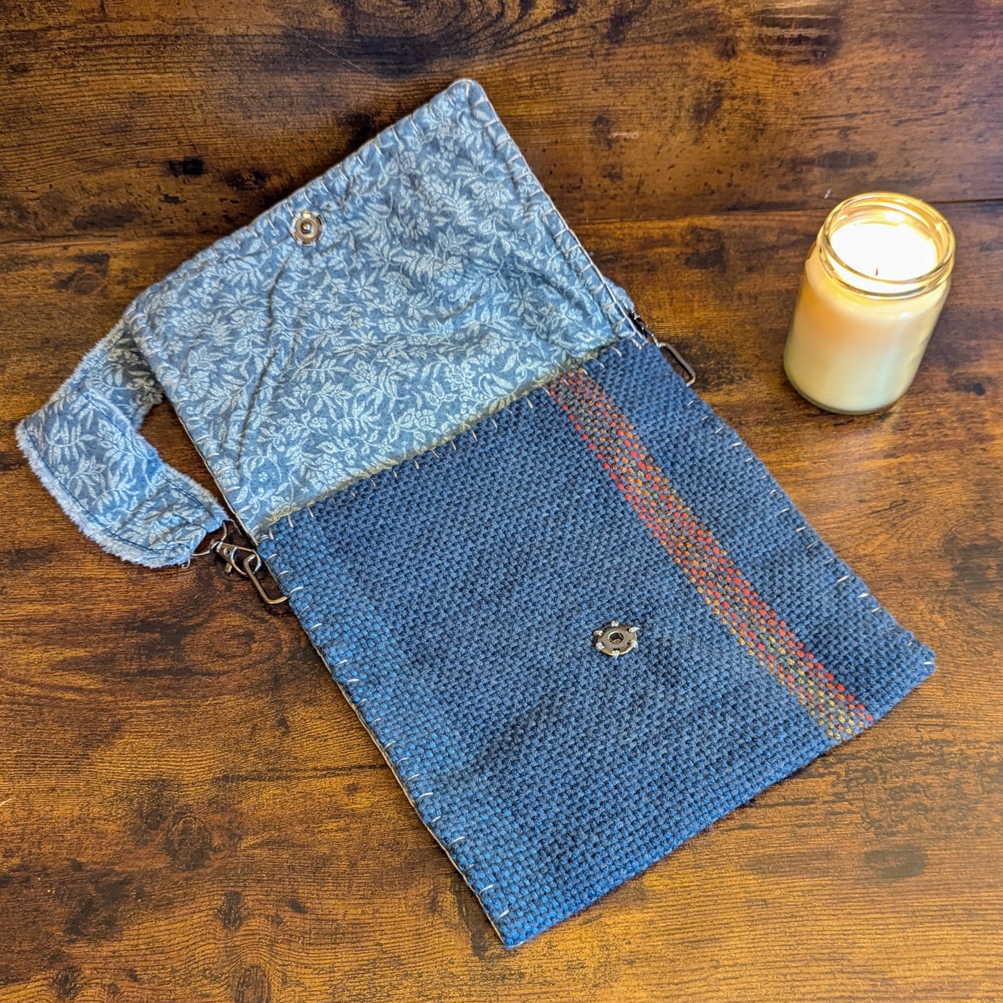 Bridgette Blue Handwoven Shoulderbag