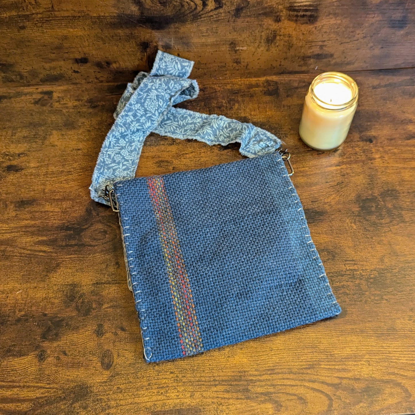 Bridgette Blue Handwoven Shoulderbag