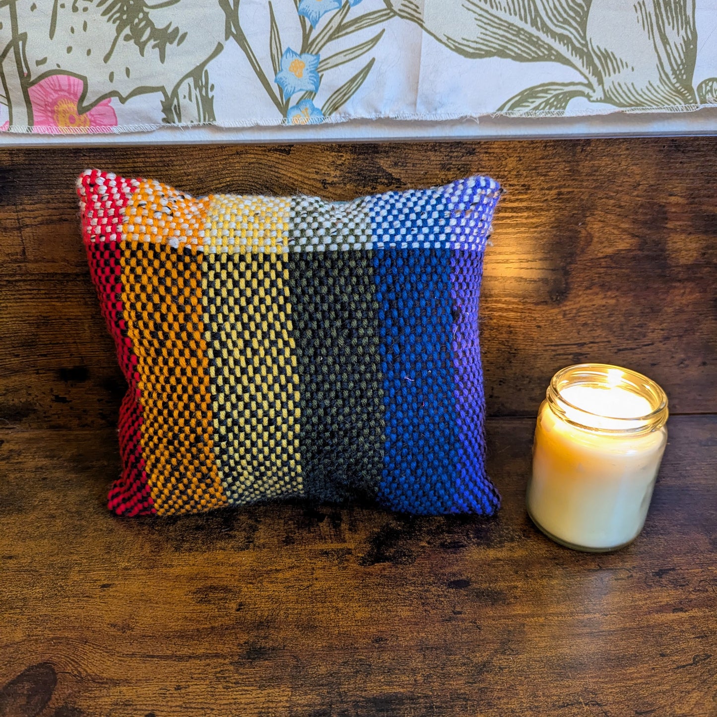 Dark Rainbow Lavender Throw Pillow