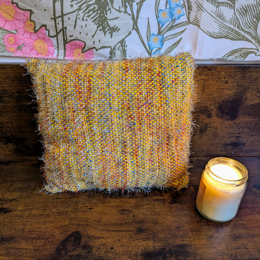 Yellow Aspen Fuzzy Throw Pillow