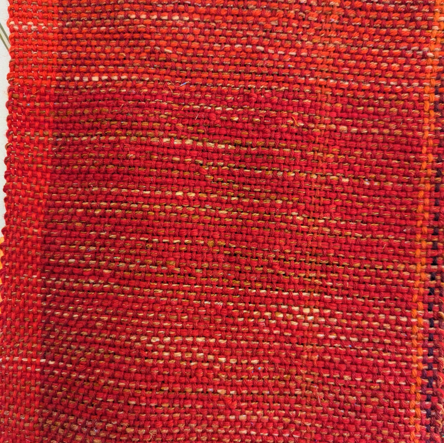 Phoenix Rising Handwoven Wool Scarf (Featuring yarn From KittyCat Spins)