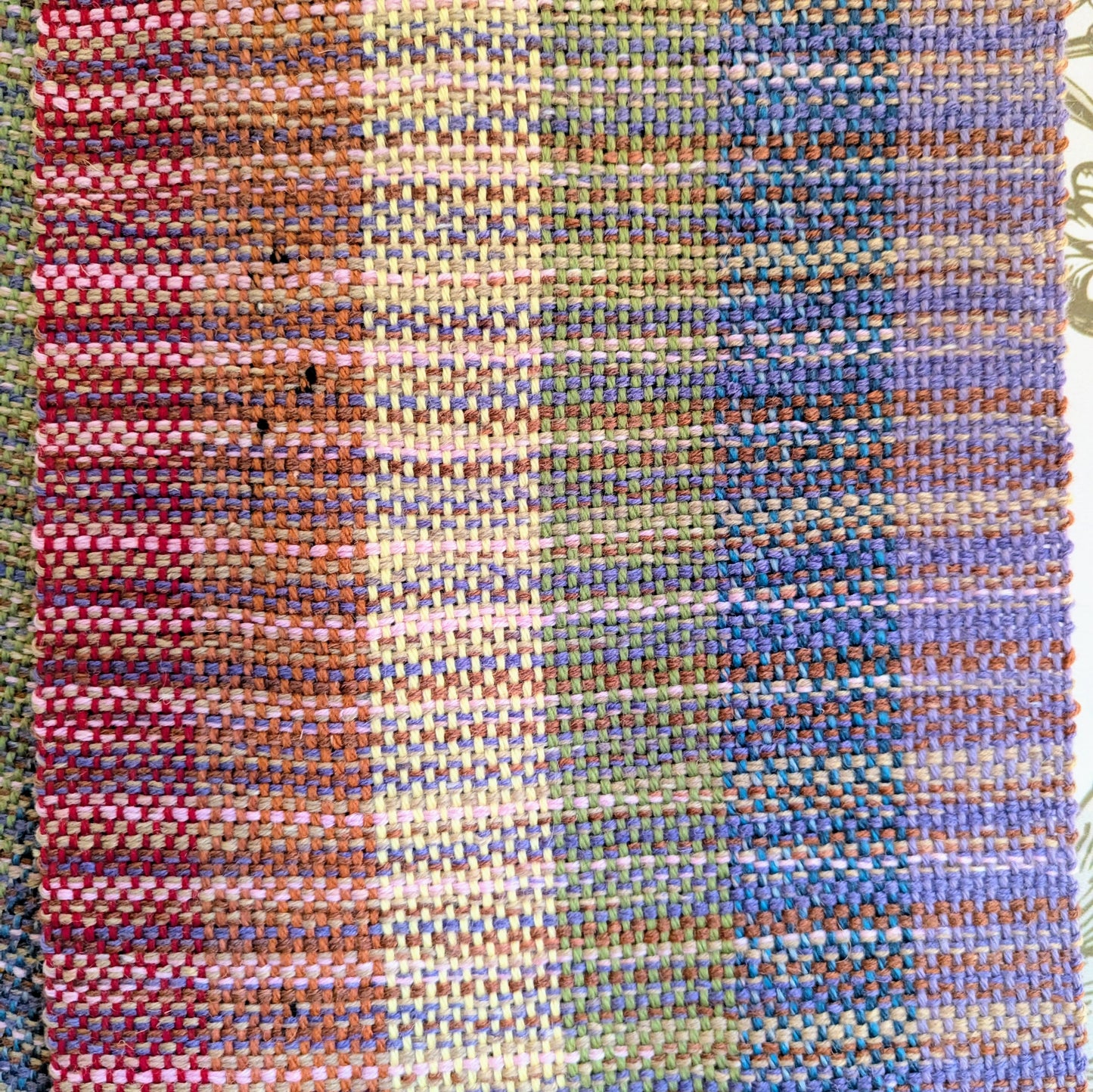 Rainbow Landscape Handwoven Merino Blend Scarf