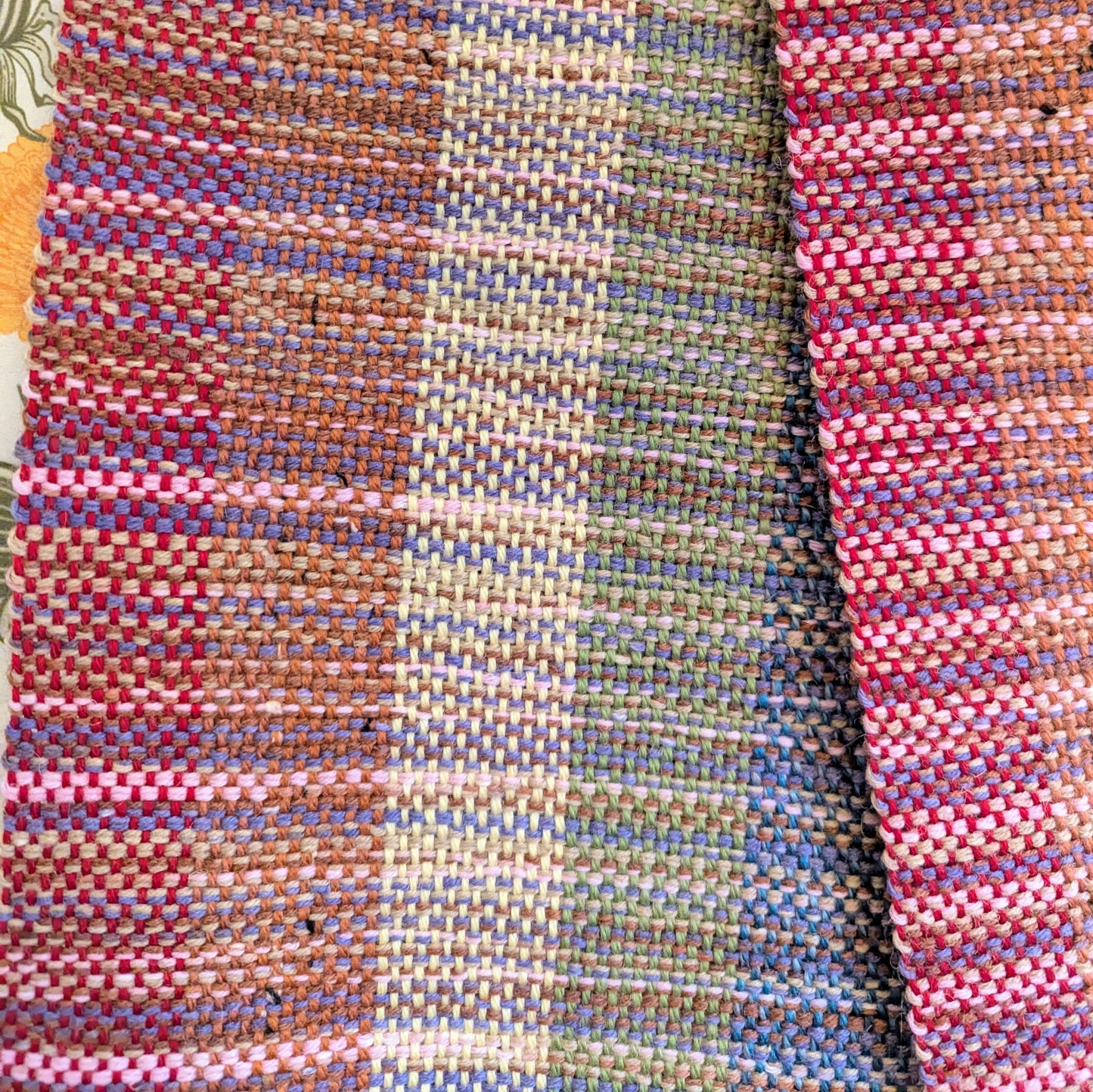 Rainbow Landscape Handwoven Merino Blend Scarf