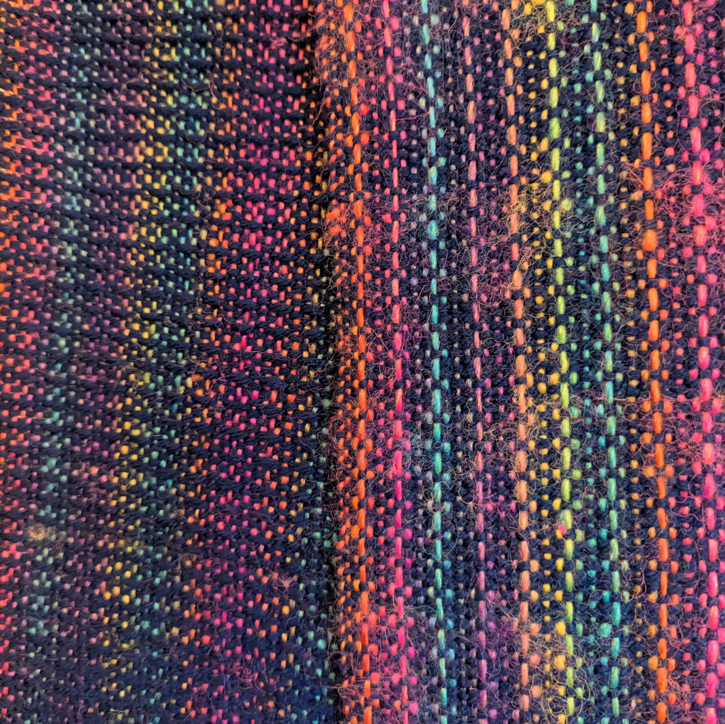 Hints of Rainbow Handwoven Merino Blend Scarf