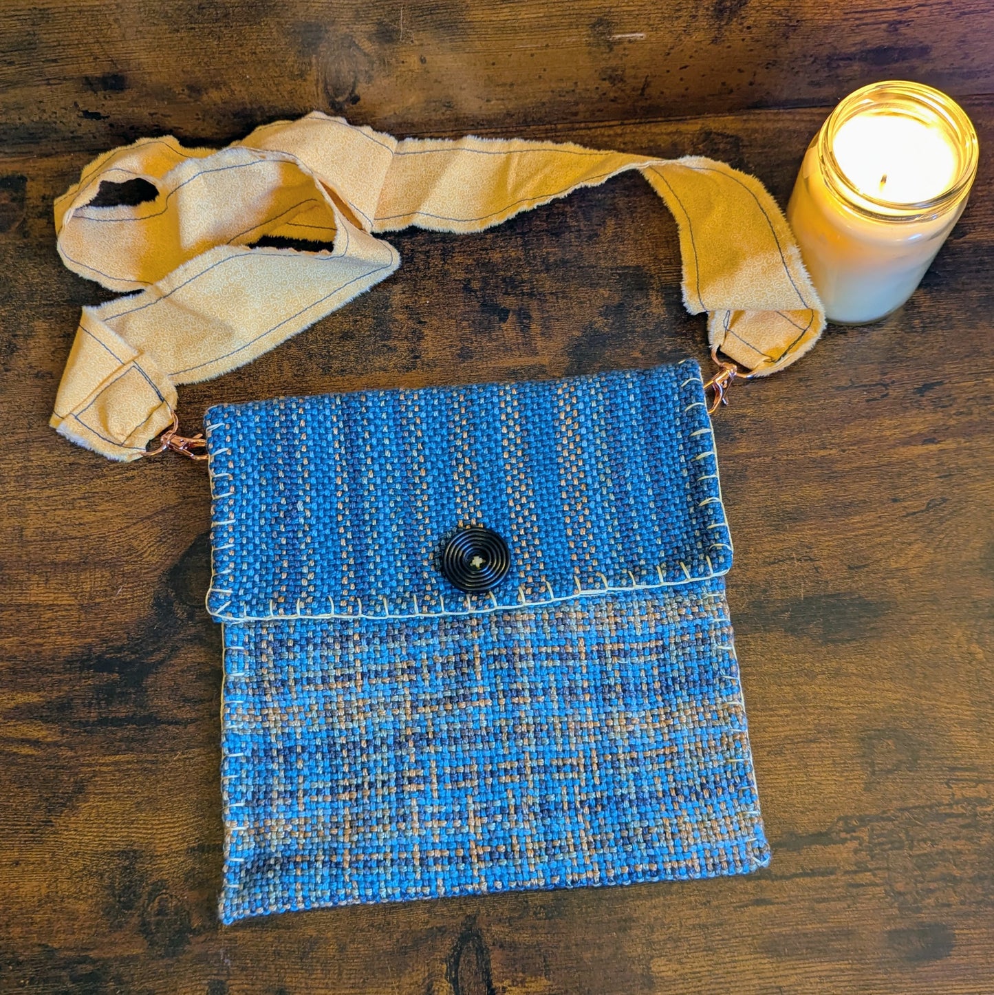 Blue Skies are Smiling Handwoven Shoulder Bag