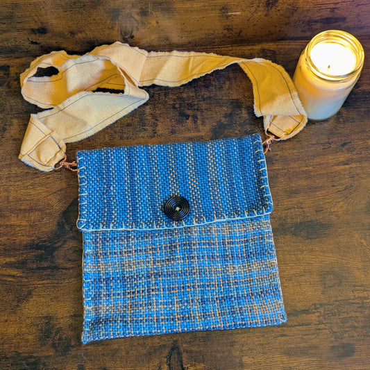 Blue Skies are Smiling Handwoven Shoulder Bag