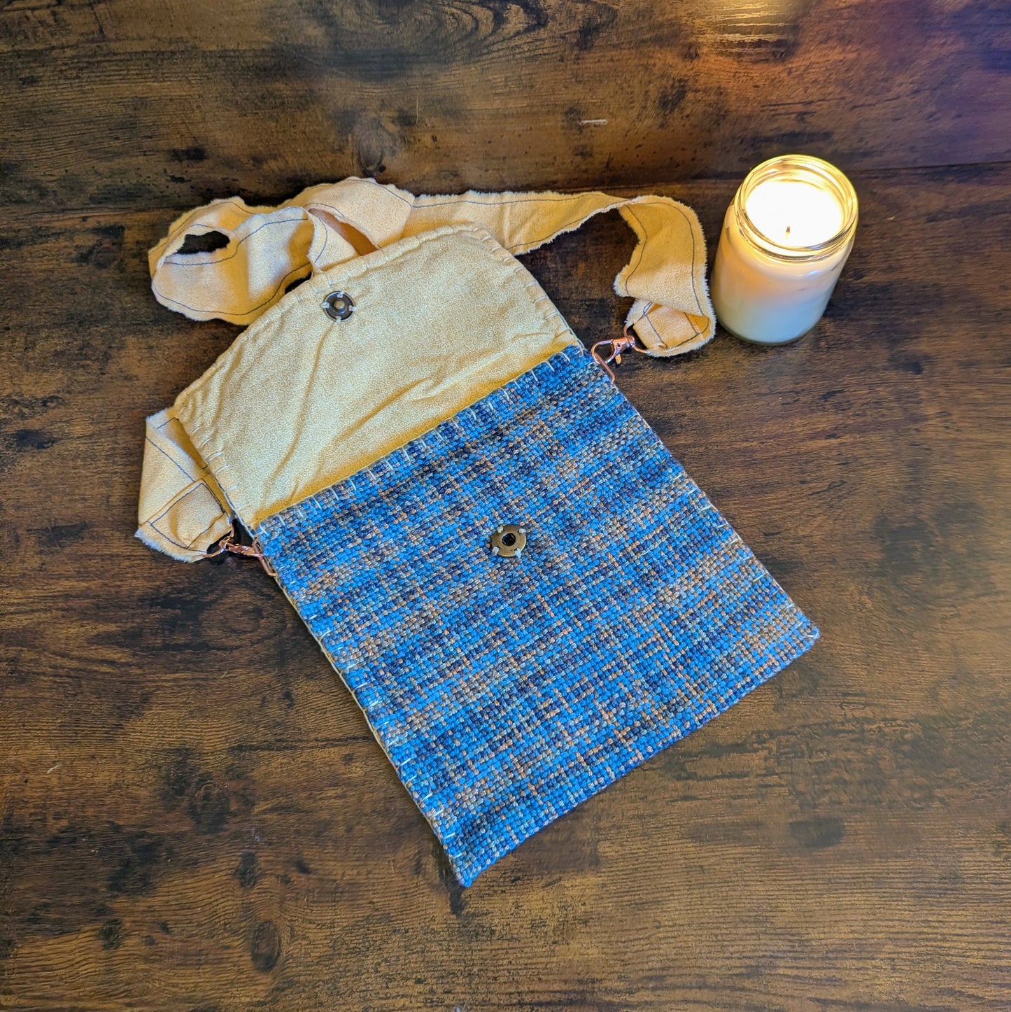 Blue Skies are Smiling Handwoven Shoulder Bag