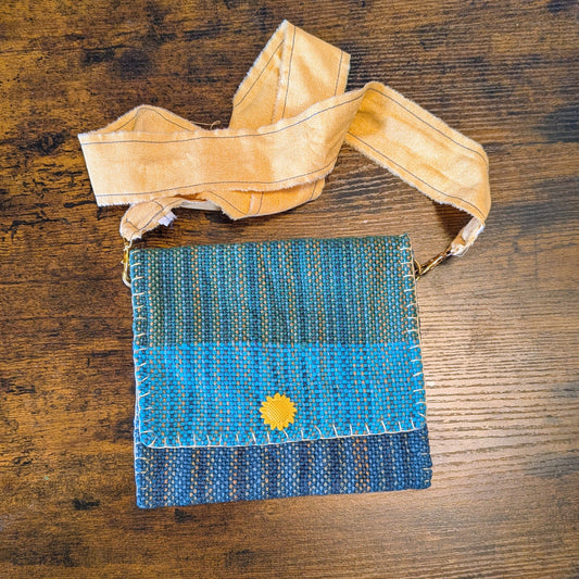 Sunflower and Sunshine Cotton Handwoven Shoulder Bag