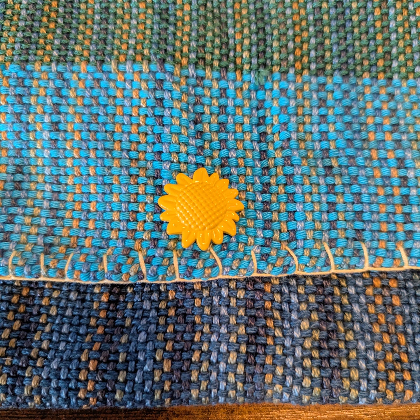 Sunflower and Sunshine Cotton Handwoven Shoulder Bag