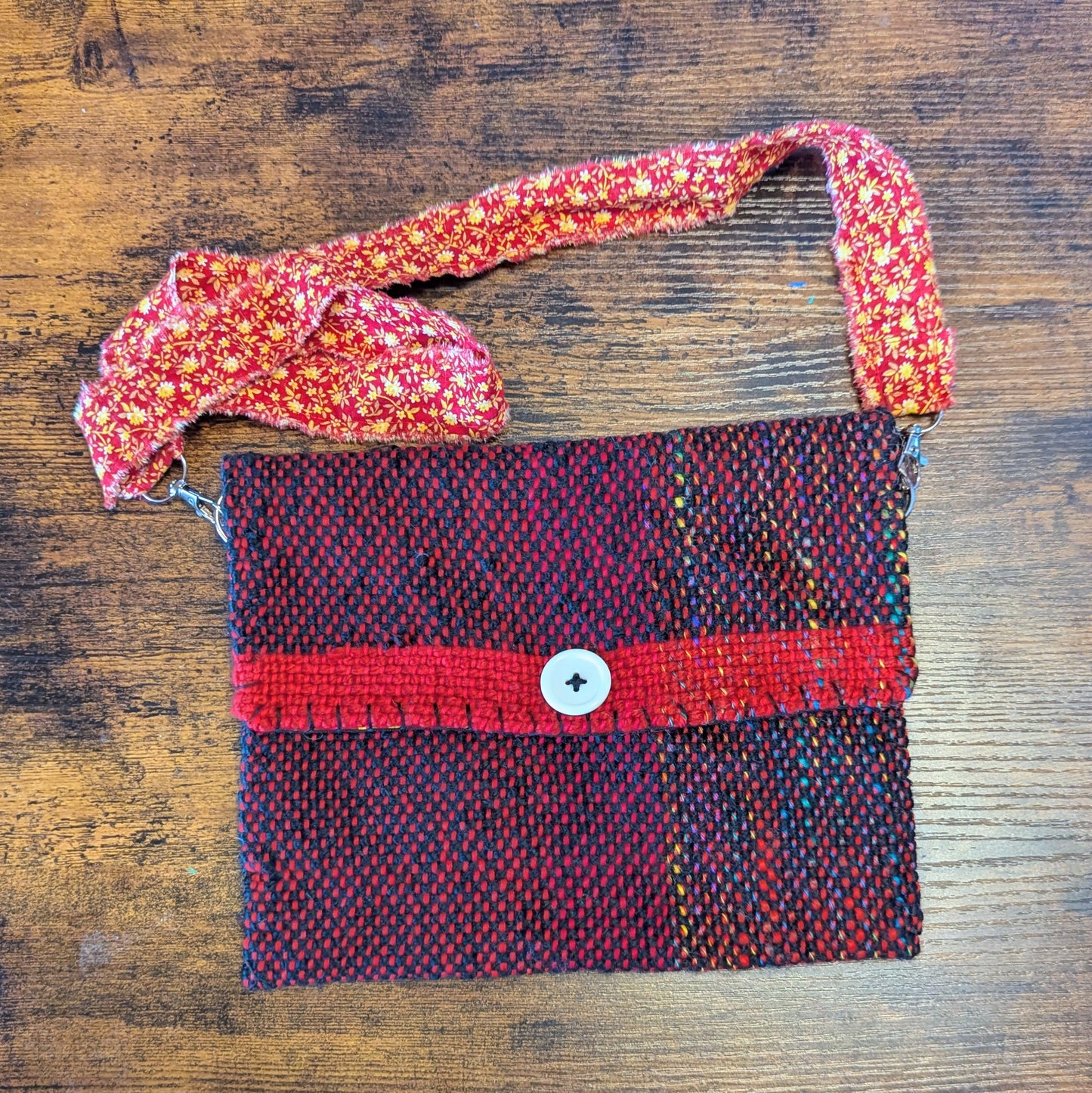 Dark Fire Opal Handwoven Shoulder Bag