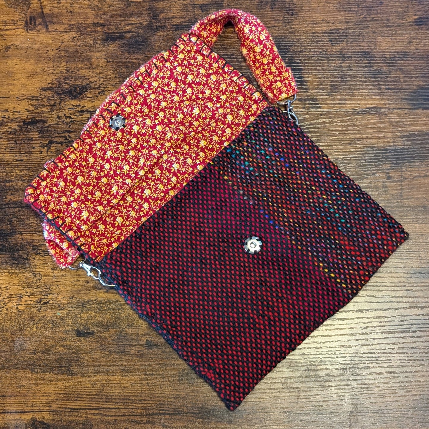 Dark Fire Opal Handwoven Shoulder Bag