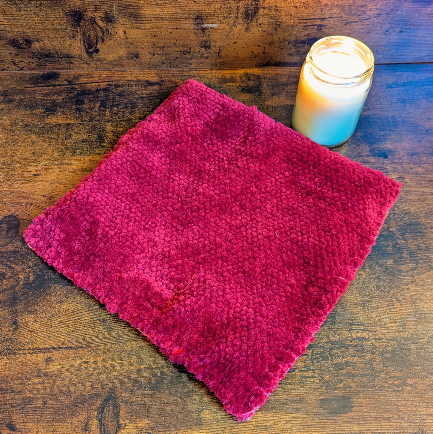 Maroon Handwoven Microfiber Dust Cloth